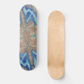 Azurite Stone Beige en Turquoise Persoonlijk Skateboard (Voorkant)