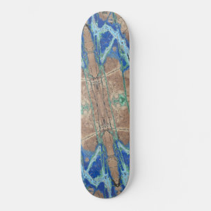 Azurite Stone Beige en Turquoise Persoonlijk Skateboard