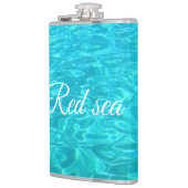 Azuur oppervlaktewater van het Rode Zee in Egypte Heupfles (Links)