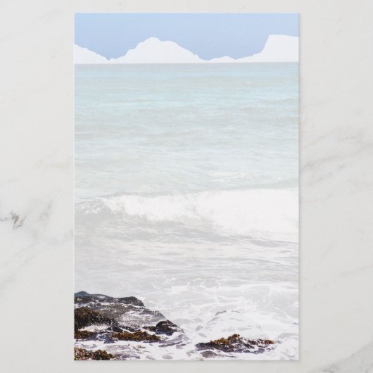 azuurblauwe oceaan briefpapier (Voorkant)