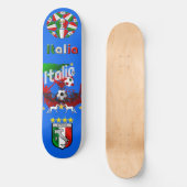 Azzurri blue, Italia-paneelbal Calcio Skateboard (Voorkant)