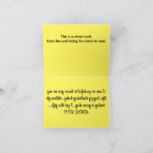 B001 - Verjaardag Spiegelkaart - Gefeliciteerd met Bedankkaart (Binnen)