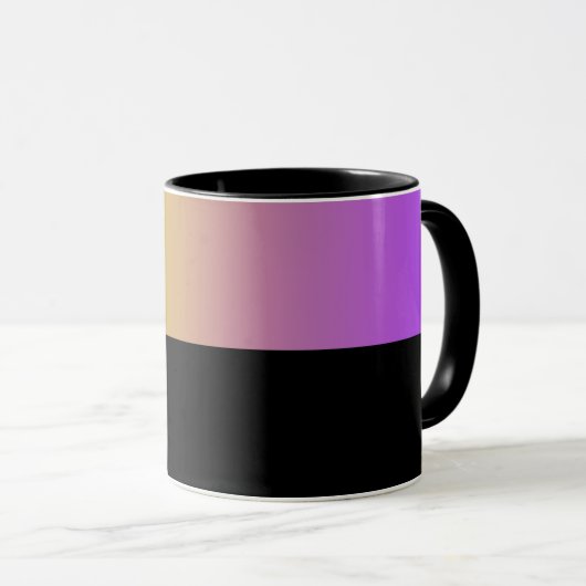 B04 - Tasse mit Gelb Violett Farbverlauf Mok (Voorkant rechts)