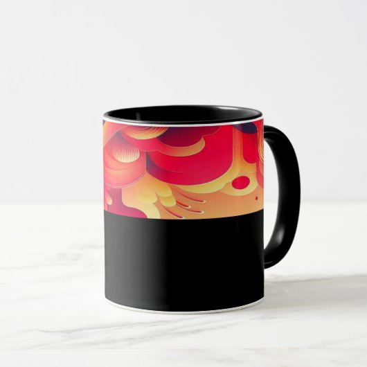 B06 - Tasse mit  Rot Gelb Farbverlauf  Mok (Voorkant rechts)
