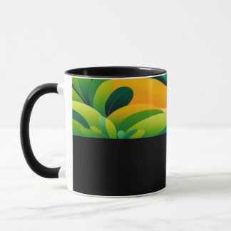 B08 - Tasse mit Gelb Grün Farbverlauf Mok