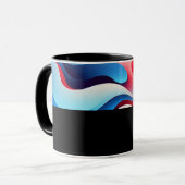 B09 - Tasse mit Rot Blau Farbverlauf  Mok (Voorkant links)