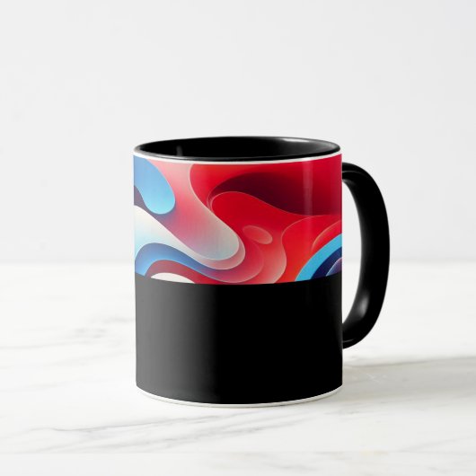 B09 - Tasse mit Rot Blau Farbverlauf  Mok (Voorkant rechts)
