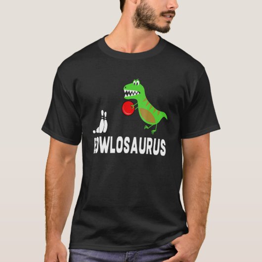 B0wling Dinosaur B0wler Dino Idea T-shirt (Voorkant)