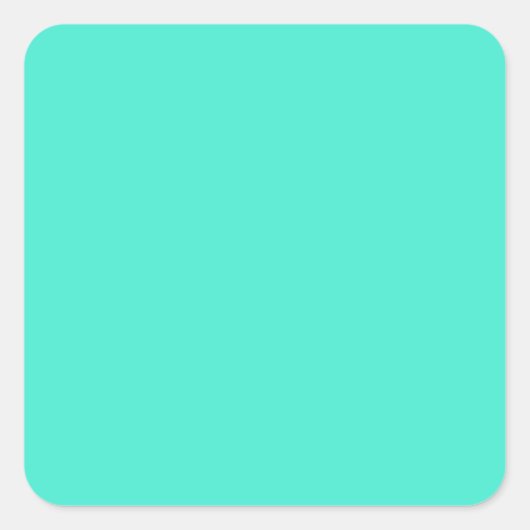 B10 Gem van een Turquoise! Kleur Vierkante Sticker (Voorkant)