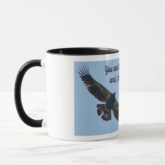 B10 Leren naar vliegen - U kunt niet met de uilen Mok (Links)