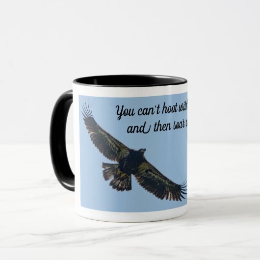 B10 Leren naar vliegen - U kunt niet met de uilen Mok (Voorkant links)