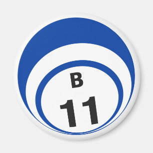 B11 Bingo ball fridge magnet