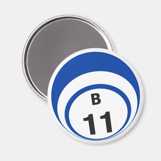 B11 bingobal koelkastmagneet magneet (Voorkant / Achterkant)