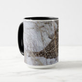 B11 Korte oorkieuwen in de sneeuw Mok (Voorkant links)