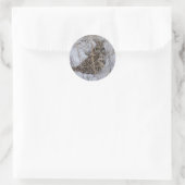 B11 Veldooruil Ronde Sticker (Tas)