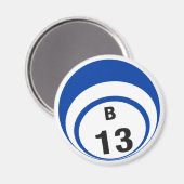 B13 bingobal koelkastmagneet magneet (Voorkant / Achterkant)