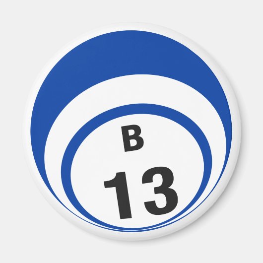 B13 bingobal koelkastmagneet magneet (Voorkant)