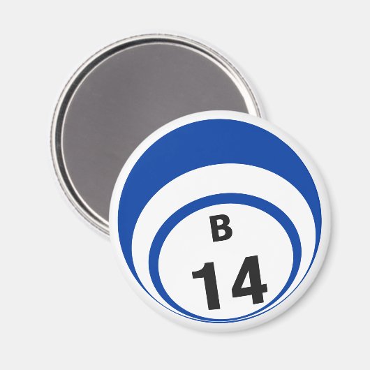 B14 bingobal koelkastmagneet magneet (Voorkant / Achterkant)