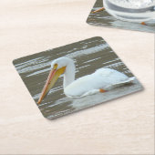 B15 White Pelican Kartonnen Onderzetters (Schuin)