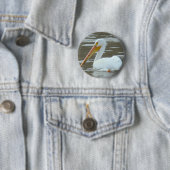 B15 White Pelican Ronde Button 5,7 Cm (In situ)