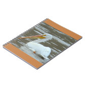 B15 Witte Pelikaan op Modderig Water Notitieboek (Linkerzijde)