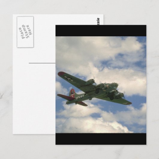 B17, Belly Uitzicht. (vlak;b17_WWWII-vlakken) Briefkaart (Voorkant / Achterkant)