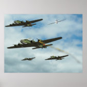 B17 bij aanval poster (Voorkant)