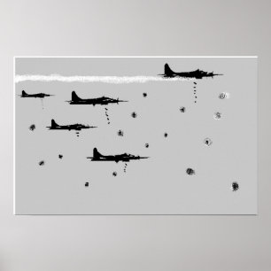 B17 'Bomb run' Poster Art
