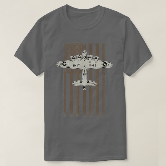 B17 Bomber WW2 Plane Vliegtuig USA Veteran Pil T-shirt (Design voorkant)