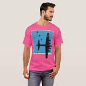 B17 Flying Fortress WO2 bommenwerper vliegtuig bov T-shirt (Voorkant volledig)