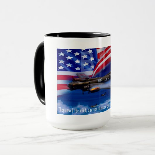 B17 met Bomber Harris Quote Mok (Voorkant links)