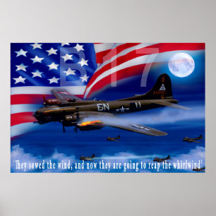 B17 met Bomber Harris Quote Poster