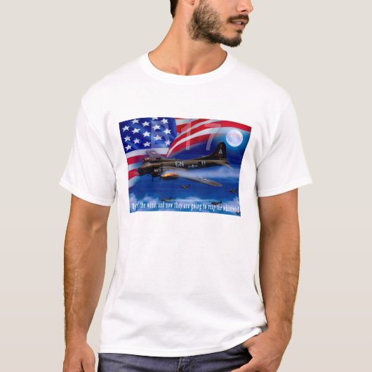 B17 met Bomber Harris Quote T-shirt (Voorkant)