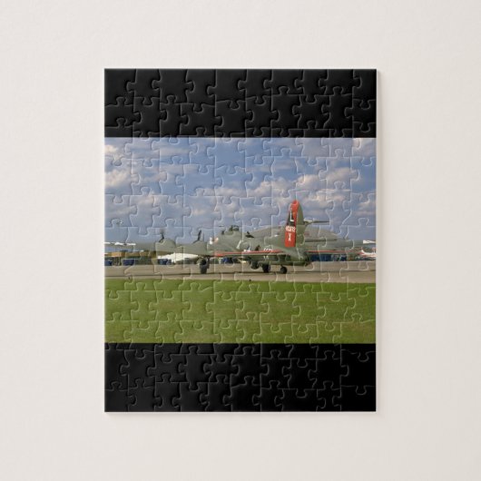B17 Op de grond, Rechts achteraan_WWII-vliegtuigen Legpuzzel (Verticaal)