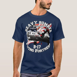 B17 Vliegende Fortress zware bommenwerper T-shirt