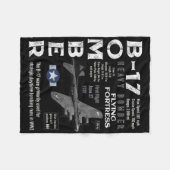 B17 Vliegende Vesting Fleece Deken (Voorkant (Horizontaal))