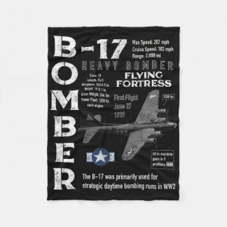 B17 Vliegende Vesting Fleece Deken