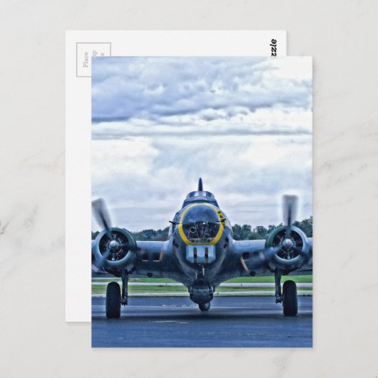 B17  Vliegtuig van het vliegtuig Briefkaart (Voorkant / Achterkant)