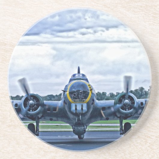 B17  Vliegtuig van het vliegtuig Zandsteen Onderzetter (Voorkant)