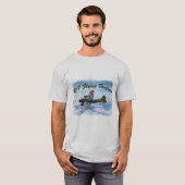 B17 Vliegtuig WWII-bombervliegtuig T-shirt (Voorkant volledig)