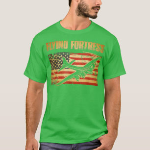 B17 Vliegtuigvesting Amerikaanse vlagpatriot T-shirt
