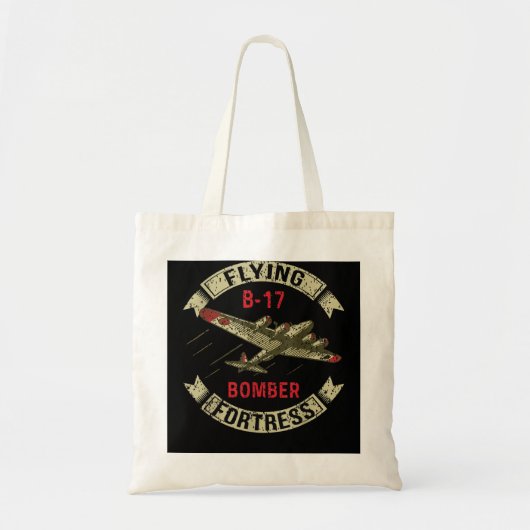 B17 Zware Bomber WW2 Plane Vliegtuig USA Vlag Vete Tote Bag (Voorkant)