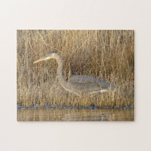 B19 Blauwe Reiger Jong Legpuzzel (Horizontaal)