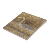 B19 Grote Blauwe Reiger Jong Tegeltje (Zijkant)