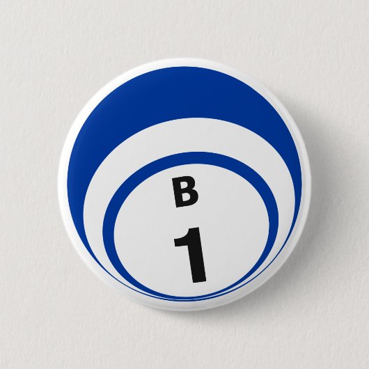 B1 Bingo Ball-knop Ronde Button 5,7 Cm (Voorkant)