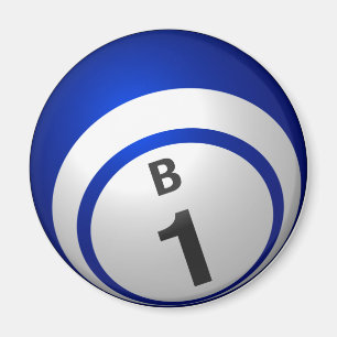 B1 bingo ball magnet