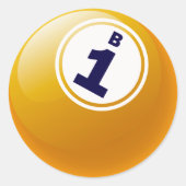 B1 BINGO BALL RONDE STICKER (Voorkant)
