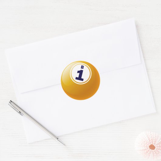 B1 BINGO BALL RONDE STICKER (Envelop)