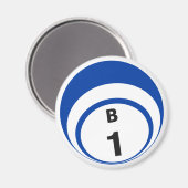 B1 bingobal koelkastmagneet magneet (Voorkant / Achterkant)