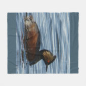 B1 Geoorde Fuut Fleece Deken (Voorkant (Horizontaal))